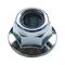 Hexagonal Nut with Flange | Nylon Insert Lock | Blue Passivated Zinc Plated | @Pack of 10 | by Wurth