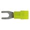 Crimp Cable Lug Fork Shape | Polyamide Insulated | M4 Flange Hole | Yellow | @Pack of 25 | by Wurth