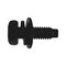 Hexagon Head Panel Screws with Washer | Zinc Plated Black | Corrosion Resistant | @Pack of 25 | by Wurth