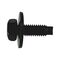 Hexagon Head Panel Screws with Washer | M6 Thread | Zinc Plated Black | @Pack of 25 | by Wurth