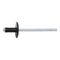 Blind Rivet Large Flat Head | Multi-Use Design | Black Anodised Aluminium | @Pack of 50 | by Wurth