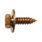 Tapping Screw Hexagon Head with Washer | Zinc Plated Yellow | Corrosion Resistant | @Pack of 25 | by Wurth