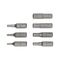 Hexagon Socket Bit Assortment | 7 Durable Bits | Compact Storage | by Wurth