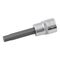 3/8 Inch Socket Wrench | Chrome-Plated Steel | Knurled Design for Better Grip | Long Series for Extra Reach | by Wurth