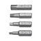 Square Bit Assortment 4 pcs | Sizes 1, 2, 3, 4 | Secure Fitting Design | by Wurth