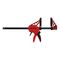 One-Handed Clamp | 450mm Max Clamping Width | 1500N Tension Force | Ergonomic Handle | by Wurth