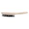 Wire Brush with Wooden Body | 3 Rows | Steel Bristles | Rust Removal | by Wurth