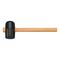 Rubber Hammer Shape B DIN 5128 | 65mm Diameter | Varnished Ash Handle | Non-Marring Impact | by Wurth