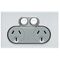 Clipsal Saturn Series Double Switch Power Point 250V, 10A | Pure White