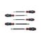 Screwdriver Set with Flexible Shaft | 5 Pieces | Hex Tip & Nickel-Plated | by Wurth