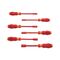 VDE Screwdriver Set for Hexagon Drive | 6 Pieces | Insulated Black Oxide Blades | DIN Compliant | by Wurth