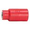 VDE 3/8 inch socket wrench, metric, hexagon, short