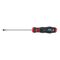 Slotted Screwdriver with Round Shank | Chrome-Plated | Black Point Tip | 2-Component Handle | by Wurth