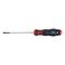 Slim Slotted Screwdriver with Round Shank | Chrome-Plated | Black Point Tip | 100mm Blade | by Wurth