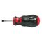 Slotted Screwdriver Short with Round Shank | Extra Short Shank | Chrome-Plated | Black Point Tip | by Wurth