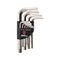 Allen Key Set 10 Pieces | Nickel-Plated Finish | Short Design | by Wurth