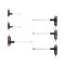 2C T Handle TX Set | 6 Pieces | Asymmetric Grip & Matt Chrome-Plated Blades | by Wurth