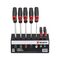 2C T Handle TX Set 7 pcs | Asymmetric Ergonomic Design | Matt Chrome-Plated Blades | Metal Rack Included | by Wurth