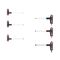 2C T Handle Hex Key Set | 6 Pieces | Asymmetric Grip & Matt Chrome-Plated | by Wurth