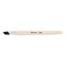 Fine Bristle Brush Slant Fitch | Pure Black China & Polyester Bristles | Stainless Steel Ferrule | by Wurth