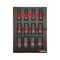 Power Socket Wrench Hex Long 1/2 Inch Set | 12 Pieces | Carbon Finish | by Wurth