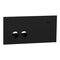 Clipsal Solis 2 Gang Horizontal Grid Plate | Matt Finish | Durable Plastic | Zen Black | @Each of 1 | by Clipsal