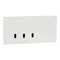 Clipsal Solis T Series 3 Gang Horizontal Grid Plate | Polished Ceramic Finish | Durable Design | @Each of 1 | by Clipsal