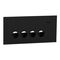 Clipsal Solis 4 Gang Horizontal Grid Plate | Zen Black Matt Finish | Durable Plastic | @Each of 1 | by Clipsal