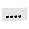 Clipsal Solis Grid Plate and Cover | 3 Gang Horizontal | Matt White Finish | Durable Plastic | @Each of 1 | by Clipsal