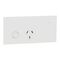 Clipsal Solis T Series Double Switch Power Point | Wiser Connected | Horizontal Mount | 10A | @Each of 1 | by Clipsal