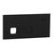Clipsal Solis 3 Gang Grid Plate and Cover | Zen Black Ceramic Finish | Compatible with T Series | @Each of 1 | by Clipsal