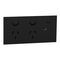Double Switch Power Point with USB C Charger | 10A | Horizontal Mount | Polished Ceramic Finish | @Each of 5 | by Clipsal