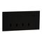 Clipsal Solis T Series 4 Gang Horizontal Grid Plate | Polished Ceramic | Ebony Aluminium Finish | @Each of 1 | by Clipsal