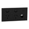 Clipsal Solis Double Switch Power Point | 230V-240V | 10A Rated | Removable Extra Switch | @Each of 1 | by Clipsal
