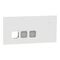 Clipsal Solis 3 Gang Grid Plate & Cover | Polished White Ceramic | Secure Screw Fixing | by Clipsal
