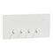 Clipsal Solis T Series Flush Switch | 4 Gang | 1-Way/2-Way Function | Polished White Ceramic | @Each of 1 | by Clipsal