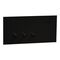 Clipsal Solis T Series Flush Switch | 3 Gang Toggle | 230V-240V | Ebony Aluminium | @Each of 5 | by Clipsal