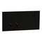 Clipsal Solis T Series Flush Switch | 2 Gang Toggle | 10AX 1-Way/2-Way | 230V-240V | Ebony Aluminium | @Each of 10 | by Clipsal
