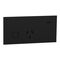 Double Switch Power Point | Wiser Connected | ZigBee Integration | Zen Black | @Each of 2 | by Clipsal