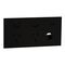 Double Switch Power Point | Removable Extra Switch | Horizontal Mount | 10A | 230V-240V | Ebony Aluminium | @Each of 1 | by Clipsal