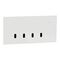 Clipsal Solis T Series 4 Gang Grid Plate | Polished White Ceramic | Secure Screw Fixing | by Clipsal