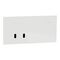 Clipsal Solis T Series 2 Gang Horizontal Grid Plate | Polished White Ceramic | Easy to Clean | @Each of 1 | by Clipsal