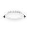10W Flush Lens low profile LED downlight with dimmable driver - Tri-CCT - White