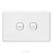 Switch 2 Gang IP66 Horizontal White