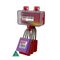 GROUP LOCK BOX, RED W/CLR LID 4 PADLOCK HOLES