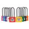 COLOUR CODED PADLOCK, BRASS 50mm SHACKLE, PINK, HANG PK