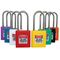 PADLOCK, PLASTIC, COLOUR CODED 50mm SHACKLE, WHITE, HANG PK