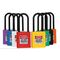 PADLOCK, PLASTIC, COLOUR CODED 38mm NYLON SHACKLE, YELLOW