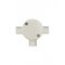 Junction Box Round 3 Way 20mm Shallow Medium Duty PVC Grey