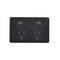 Power Point Switched 2 Gang 10A 250V With USB Charger Dual Integrated Type A & C 5V 1.7A 3.4A Black